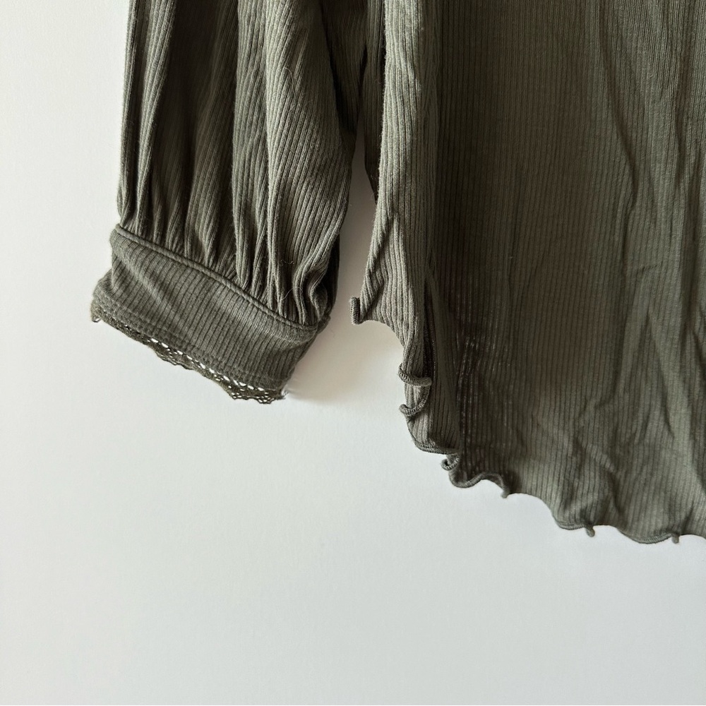 Free People • Shimmy and Shake Army Green Low Back Top - Picture 6 of 10